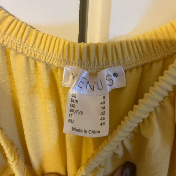 VENUS Sunny Yellow Off-Shoulder Maxi Dress - Picture 3 of 3